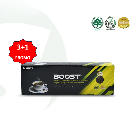 BUY 3 GET 1 FREE - Santé Boost Coffee (15gms x 10 sachets)