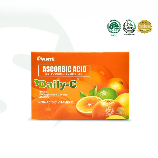 Vitamin Daily C (750 mg x 100 capsules) Non-Acidic Supplement